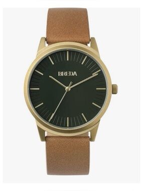 NWOT** Anthropologie BREDA Virgil Leather Watch  **Needs Battery
